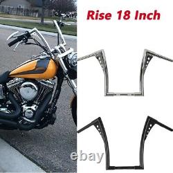 10 12 14 18 Rise APE Hangers Handlebar For Harley Sportster XL Softail Dyna