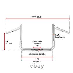 10 Meathook Bar Ape Hangers Handlebars for Harley-Davidson Bagger Touring 1986+