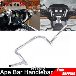 10 Rise Meathook Bagger Ape Handlebar for Harley Street Glide FLH FLHX FLHT 86+