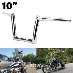 10 Rise Motorcycle Horn Ape Hanger Handlebar Chrome For Harley Road Glide FLTRX