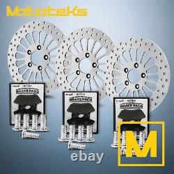 11.5 HARLEY SUPER SPOKE ROTOR With BRAKE PADS FOR TOURING BAGGER FRONT & REAR SET