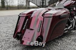 14-20 Bagger Extended 5 Stretched Saddlebags Fender Kit For Harley-davidson