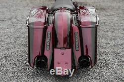 14-20 Bagger Extended 5 Stretched Saddlebags Fender Kit For Harley-davidson