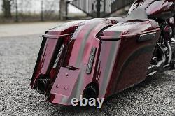 14-21 Bagger Extended 5 Stretched Saddlebags Fender Kit For Harley-davidson