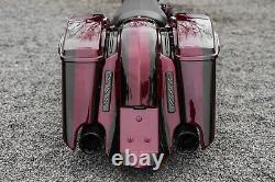 14-21 Bagger Extended 5 Stretched Saddlebags Fender Kit For Harley-davidson