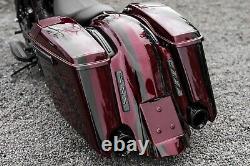 14-21 Bagger Extended 5 Stretched Saddlebags Fender Kit For Harley-davidson