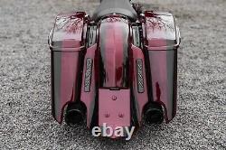 14-22 Bagger Extended 5 Stretched Saddlebags Fender Kit For Harley-davidson