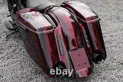 14-22 Bagger Extended 5 Stretched Saddlebags Fender Kit For Harley-davidson