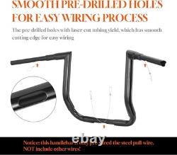 14 Rise Handlebars 1-1/2 Bagger Ape Hangers for 1996-2023 Harley-Davidson