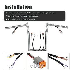 16 Handlebar For Harley-Davidson Sportster Dyna Softail Road King 1996-2006