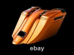 1997-2008 Harley Davidson Touring Bagger Saddlebags, Fender No Lids