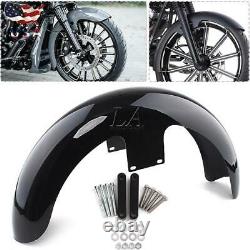 19 Wheel Wrap Front Fender For Harley Touring Street Glide Baggers Vivid Black