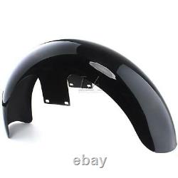 19 Wheel Wrap Front Fender For Harley Touring Street Glide Baggers Vivid Black