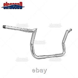 1-1/4 Chrome 12 Monkey Bagger Bar Handlebars For Harley Touring FLHX FLH 86-22