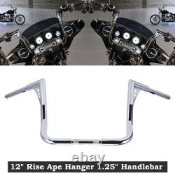 1.25 12 Rise Ape Hanger Handlebar For Harley Touring Electra Glide FLHT 82-22