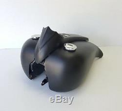 #1 Roadking 5 Gallon Extended Tank Cover With #2 Dash Harley Stretched Bagger