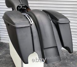 2014-18 Touring Harley Davidson 4.5 Stretched Saddlebags & Rear Fender Baggers