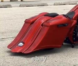 2014-2018 Harley Davidson Stretched Saddlebags and Rear Fender Kit Bagger FLH