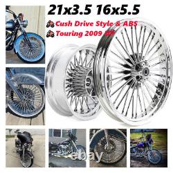 21X3.5 16X5.5 Fat Spoke Touring Wheels Cush for Harley Street Glide 2009-UP FLHX