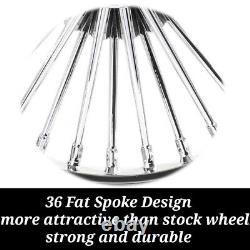 21X3.5 16X5.5 Fat Spoke Touring Wheels Cush for Harley Street Glide 2009-UP FLHX