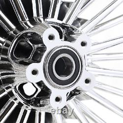 21X3.5 18X5.5 Fat Spoke Wheels Rotors for Harley Street Glide Road King 2009 UP