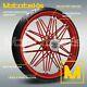 21X3.5 FAT SPOKE NOVA WHEEL CANDY RED FOR HARLEY TOURING BAGGER With TIRE MOUNTED
