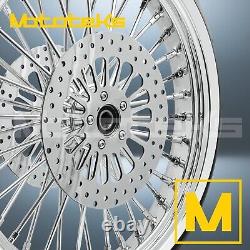 21 21x3.5 Fat Spoke Wheel 40 Stainless Spokes For Harley Touring Bagger Front
