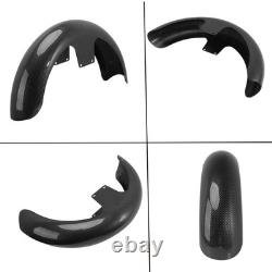 21''Carbon Fiber Front Fender Muadguard For Harley Touring Electra Glide Baggers