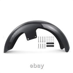 21''Carbon Fiber Front Fender Muadguard For Harley Touring Electra Glide Baggers