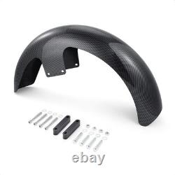 21''Carbon Fiber Front Fender Muadguard For Harley Touring Electra Glide Baggers