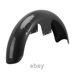 21''Carbon Fiber Front Fender Muadguard For Harley Touring Electra Glide Baggers