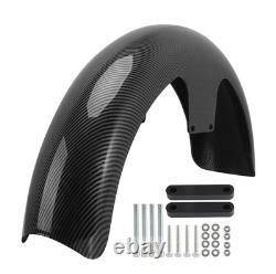 21''Carbon Fiber Front Fender Muadguard For Harley Touring Electra Glide Baggers