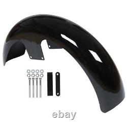 21 Wrap Front Fender For Touring Road Electra Street Glide Baggers Vivid Black