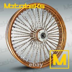 21x3.5 52 Fat Spoke Diamond Rose Gold Wheel For Harley Touring Bagger Models New