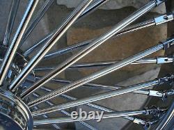 21x3.5 Fat Spoke Dual Disc Front Wheel For Harley Flt Touring Baggers 2000-07