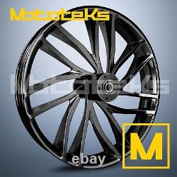23 23x3.5 Rise Wheel Black For Harley Touring Bagger Models Front Rim