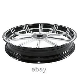 23 x 3.5 CNC BLK Front Wheel Rim Dual Disc For Bagger Harley Touring 2008-2020