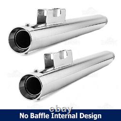 29 Chrome Slip on Mufflers Exhaust Pipes for Harley Touring Bagger 1995-2016