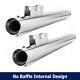 29 Chrome Slip on Mufflers Exhaust Pipes for Harley Touring Bagger 1995-2016