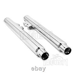 29 Chrome Slip on Mufflers Exhaust Pipes for Harley Touring Bagger 1995-2016