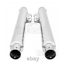 29 Chrome Slip on Mufflers Exhaust Pipes for Harley Touring Bagger 1995-2016