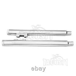 29 Chrome Slip on Mufflers Exhaust Pipes for Harley Touring Bagger 1995-2016