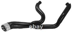 2 Into 1 Black Exhaust System Touring Bagger Models 1995-2016 With Chrome Tip