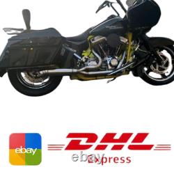 2-Into-1 Full Exhaust System Fit For Harley Davidson Touring Bagger (1996-2016)