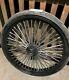 3.5 x 26 Fat Spoke Big Wheel Bagger Softail Chopper W tire Harley Custom Black
