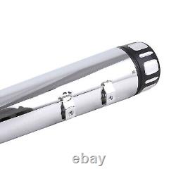 4 Chrome Slip On Muffler Exhaust Pipe for Harley Touring 1995-2016 Street Glide