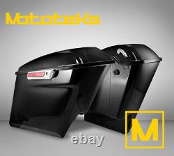 5 Stretched Extended Saddlebags Abs For Harley Touring Bagger Models 93-18