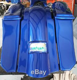 6.5 inch Speaker Lids 97-13 Harley Davidson Flh Fiberglass Bagger