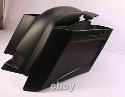 6 Bagger Extended Stretched Saddlebags Fender Lids 4 Harley Touring Glide Road