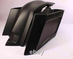 6 Bagger Extended Stretched Saddlebags Fender Lids 4 Harley Touring Glide Road